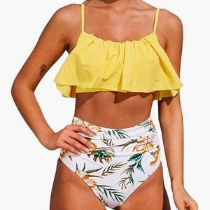 Women's High Waisted Falbala Bikini